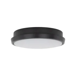 Metall Lampen|Feuchtraumleuchten*TK Lighting Runde LED Außenwandleuchte IP54 Aluminium Schwarz 18 W