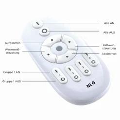 Deckenleuchten|Flurlampen*Just Light Runde LED Deckenlampe dimmbar Ø40 cm 20 W Fernbedienung