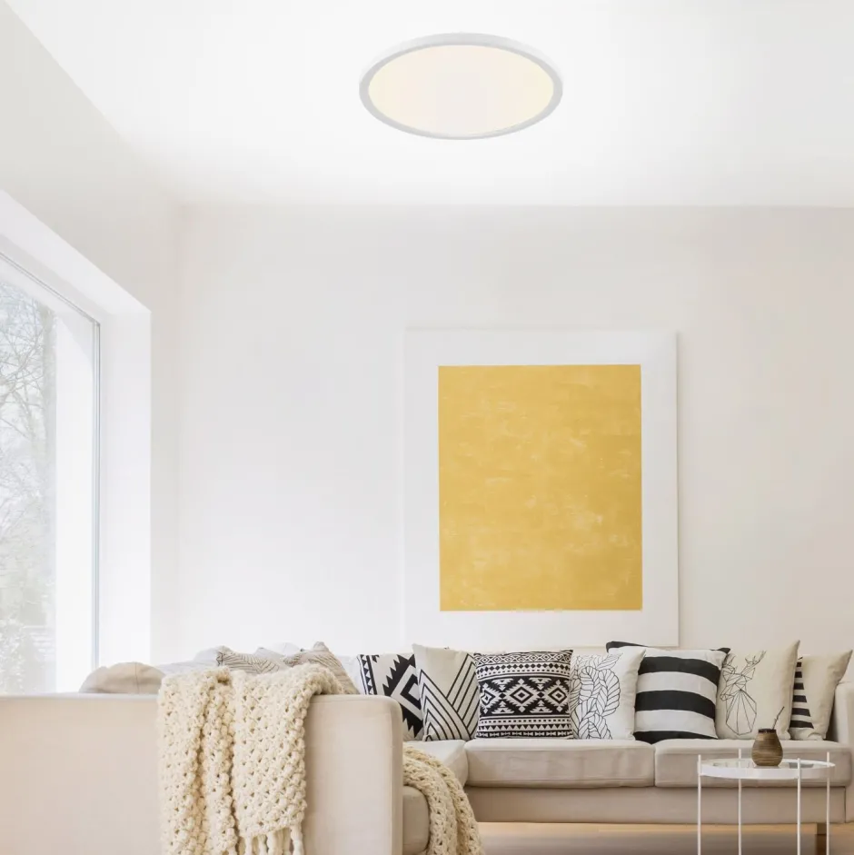 Deckenleuchten|Flurlampen*Just Light Runde LED Deckenlampe dimmbar Ø40 cm 20 W Fernbedienung