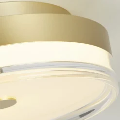 Searchlight Runde LED Deckenlampe in Gold Metall Ø30 cm 3000 K 21 W< Deckenleuchten|Led Lampen