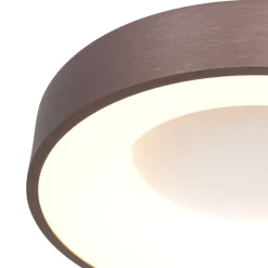 Steinhauer Runde LED Deckenlampe in Bronze Weiß Ø30 cm stilvoll< Deckenleuchten|Led Lampen