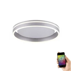 Paul Neuhaus Runde LED Deckenleuchte in Stahl Ø40 cm 27 W dimmbar< Deckenleuchten|Flurlampen