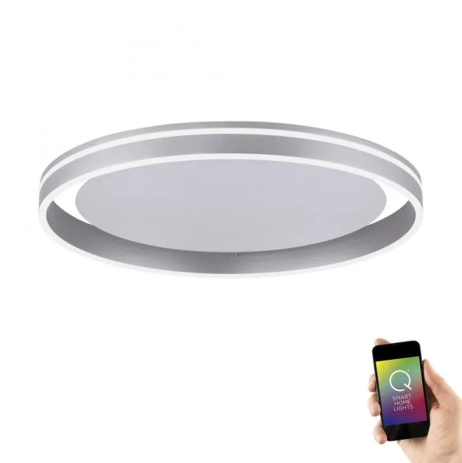 Deckenleuchten|Flurlampen*Paul Neuhaus Runde LED Deckenleuchte in Stahl Ø59 cm 38 W dimmbar