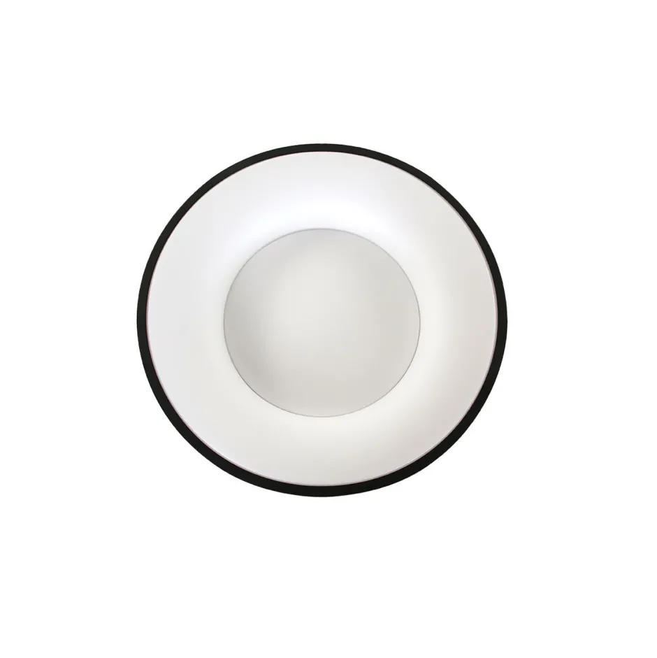 Deckenleuchten|Led Lampen*Steinhauer Runde LED Deckenleuchte Schwarz Weiß Ø38 cm 30 W 2700 K