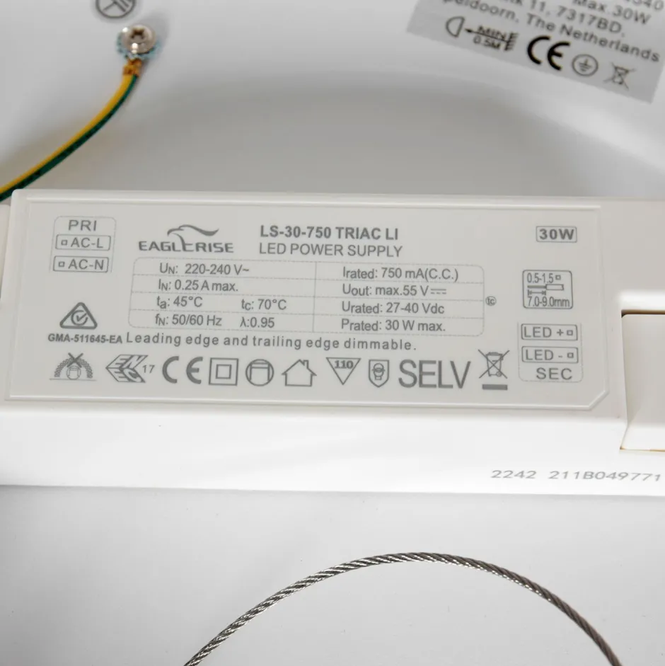 Deckenleuchten|Led Lampen*Steinhauer Runde LED Deckenleuchte Schwarz Weiß Ø38 cm 30 W 2700 K