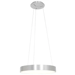 Steinhauer Runde LED Hängelampe in Silber Ø48 cm 2700 K wohnlich< Hängelampen|Led Lampen