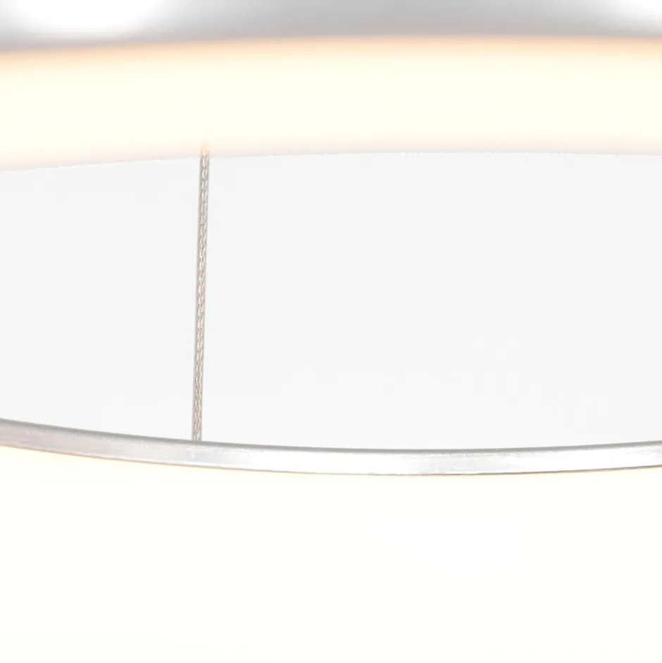Steinhauer Runde LED Hängelampe in Silber Ø48 cm 2700 K wohnlich< Hängelampen|Led Lampen