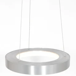 Steinhauer Runde LED Hängelampe in Silber Ø48 cm 2700 K wohnlich< Hängelampen|Led Lampen