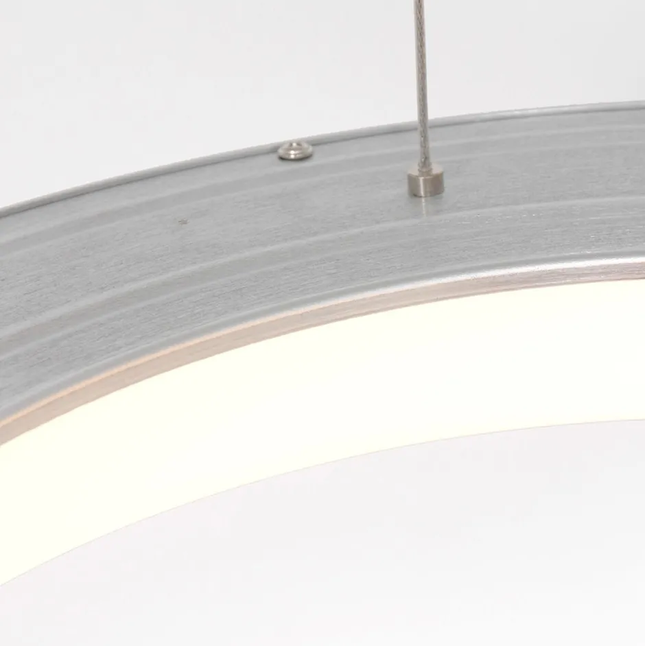 Steinhauer Runde LED Hängelampe in Silber Ø48 cm 2700 K wohnlich< Hängelampen|Led Lampen