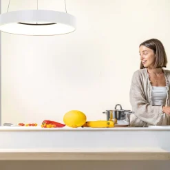 Hängelampen|Led Lampen*Steinhauer Runde LED Hängelampe Weiß Ø48 cm 2700 K 30 W wohnlich