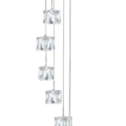 Bürolampen|Wohnzimmerlampen*Searchlight Runde LED Pendelleuchte 8-flmg Metall Glas Ø20 cm 5 W