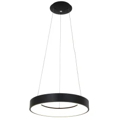 Steinhauer Runde LED Pendelleuchte Schwarz Ø48 cm 2700 K gemütlich< Hängelampen|Led Lampen