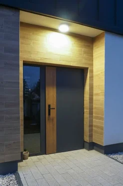 Led Außenleuchten|Metall Lampen*SU-MA Runde LED Wandleuchte Aluminium IP65 18 W 4000 K Ø20 cm