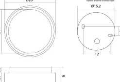 Led Außenleuchten|Metall Lampen*SU-MA Runde LED Wandleuchte Aluminium IP65 18 W 4000 K Ø20 cm