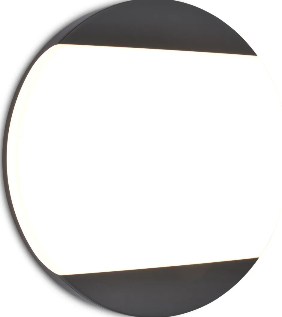 Eco-Light Runde LED Wandleuchte Anthrazit IP54 3000/4000 K Ø26 cm< Metall Lampen|Led Außenleuchten