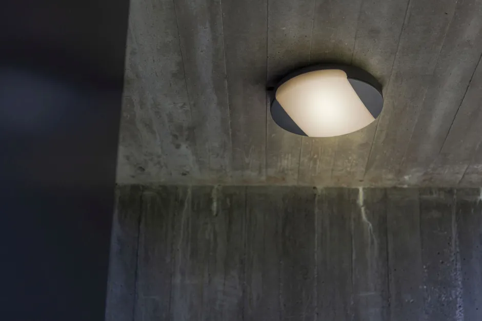 Eco-Light Runde LED Wandleuchte Anthrazit IP54 3000/4000 K Ø26 cm< Metall Lampen|Led Außenleuchten