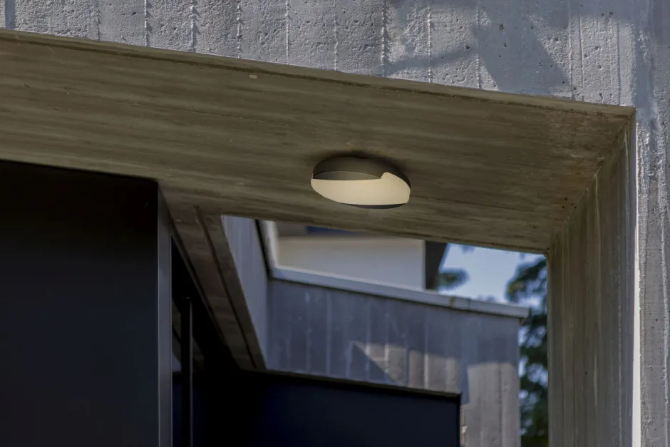 Eco-Light Runde LED Wandleuchte Anthrazit IP54 3000/4000 K Ø26 cm< Metall Lampen|Led Außenleuchten