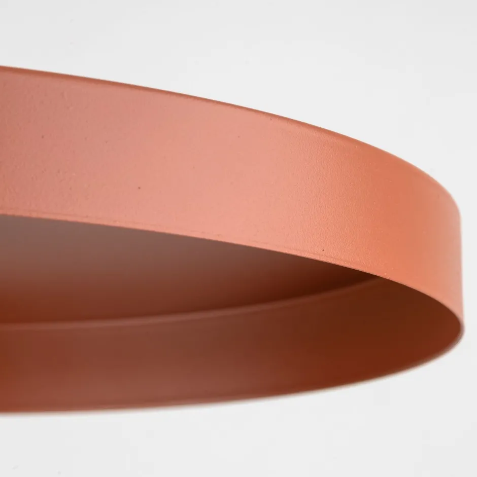 TK Lighting Runde Pendelleuchte E27 Ø30 cm Vintage Braun Ziegelrot< Hängelampen|Bürolampen