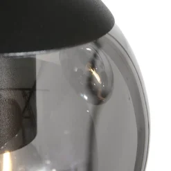 Steinhauer Runde Pendelleuchte Glas in Rauchgrau Ø60 cm E27 Modern< Hängelampen|Bürolampen