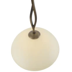 Steinhauer Runde Pendelleuchte Glas Metall Ø45 cm E27 gemütlich< Hängelampen|Bürolampen