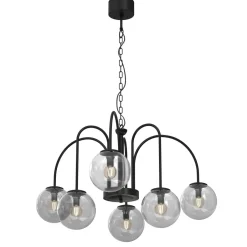 Hängelampen|Bürolampen*Luminex Runde Pendelleuchte in Messing Schwarz Rauchgrau Ø65 cm