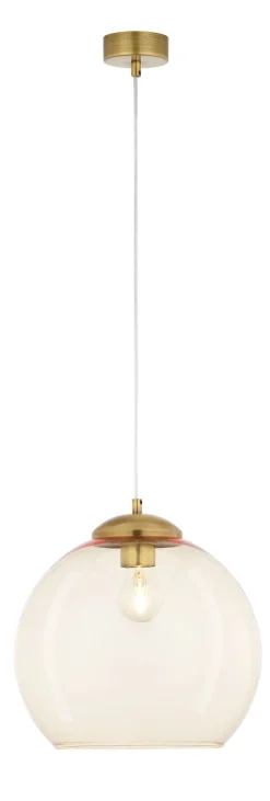 Wohnzimmerlampen|Glaslampen*Jupiter Runde Pendelleuchte Metall Glas Kugel E27 Vintage