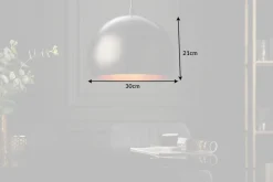 Invicta Interior Runde Pendelleuchte Schwarz Gold Metall Ø30 cm Retro< Bürolampen|Feuchtraumleuchten