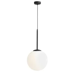 Hängelampen|Bürolampen*ALDEX Runde Pendelleuchte Schwarz Weiß Glas Metall E27 Ø30 cm