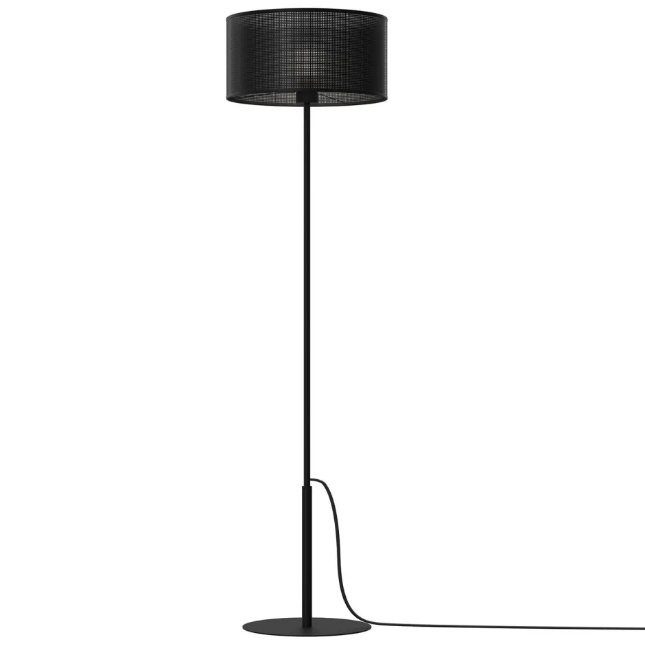 Luminex Runde Stehleuchte Schwarz E27 150 cm groß Metall< Stehlampen|Wohnzimmerlampen