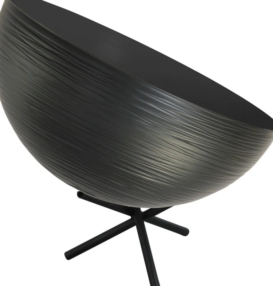 Masterlight Runde Vintage Tischleuchte Tischlampe in Schwarz< Tischlampen|Schlafzimmer Lampen