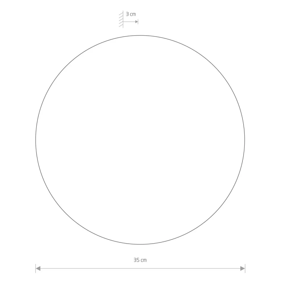 Nowodvorski Runde Wandlampe LED Ø 35 cm in Gold matt flach Metall< Led Lampen|Wandleuchten