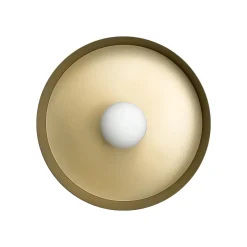 Giovanni Battista Runde Wandleuchte Schwarz Gold Ø 40 cm aus Messing Eisen< Wandleuchten|Flurlampen