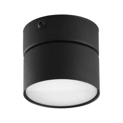 TK Lighting Runder Aufbaustrahler Metall Schwarz GX53 Ø8 cm< Spots|Flurlampen