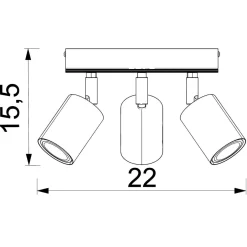 Spots|Flurlampen*Luminex Runder Deckenstrahler flexibel Holz Metall Weiß Natur