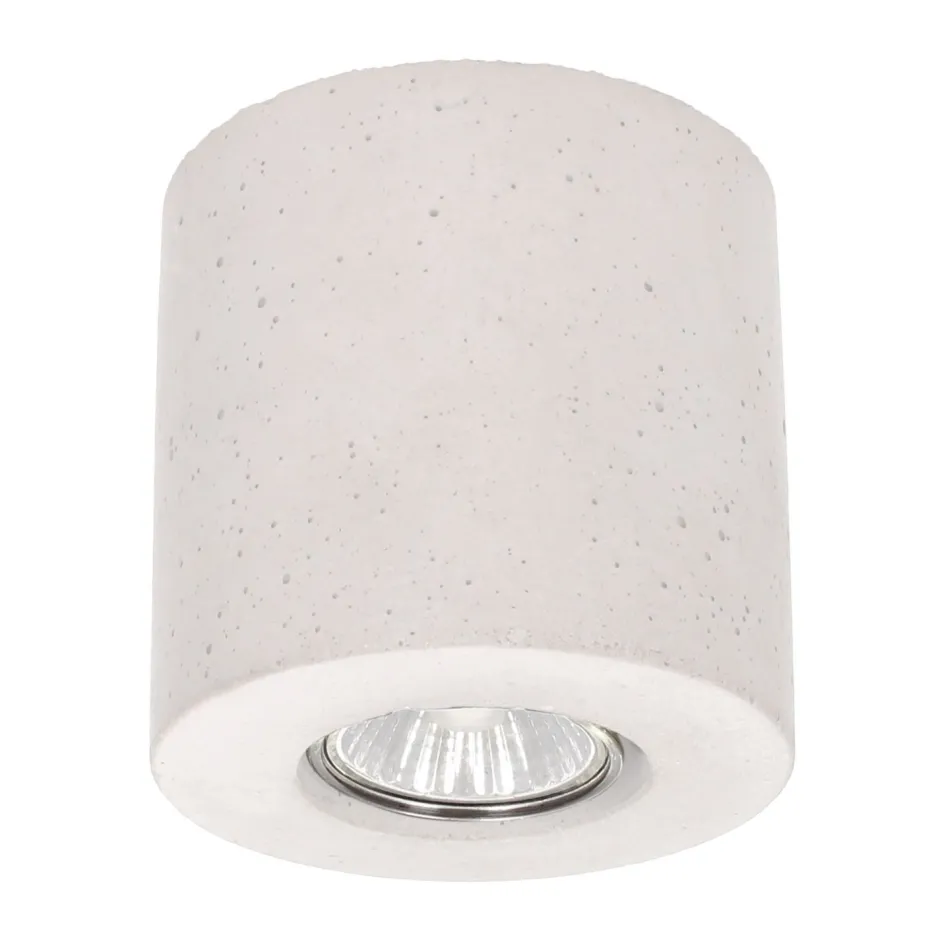 Spots|Küchenlampen*Spot Light Runder Deckenstrahler Weiß Beton akzentuiert Ø10cm