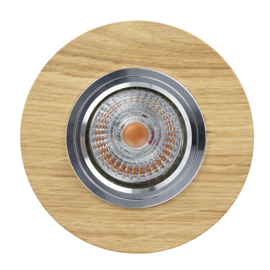 Spots|Moderne Lampen*Spot Light Runder Einbauspot in Eiche Ø10cm mit LED flexibel