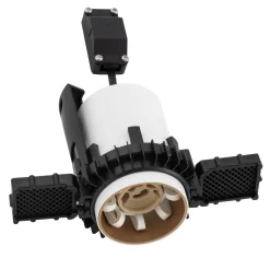 Spots|Badezimmer Lampe*Nowodvorski Runder Einbaustrahler in Weiß Gold Metall GU10 B:5,5 cm