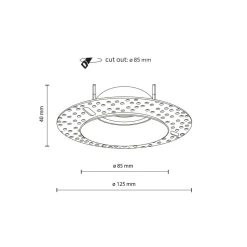 TK Lighting Runder Einbaustrahler Metall Glas Ø8,5 cm IP65 Schwarz< Metall Lampen|Moderne Außenleuchten