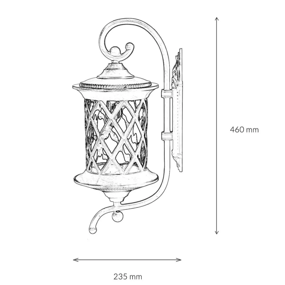 Nowodvorski Rustikale Außen Wandleuchte Braun Antik E27 LANTERN< Rustikale Lampen|Rustikale Außenleuchten