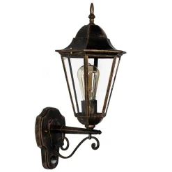 Rustikale Lampen|Rustikale Außenleuchten*Easylight Rustikale Außenlampe mit Bewegungsmelder in Schwarz Kupfer