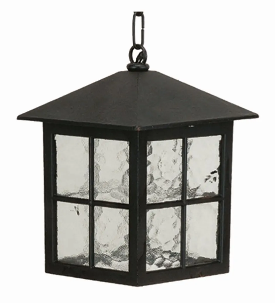 Rustikale Lampen|Hängeleuchten Außen*Lido Rustikale Außenlampe Schwarz IP43 regengeschützt