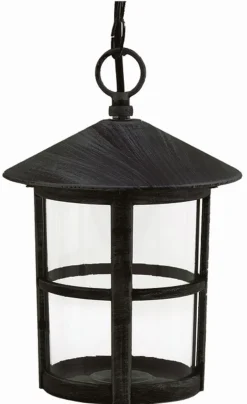 Lido Rustikale Außenlampe Schwarz IP43 E27 regengeschützt< Außenleuchten Antik|Gartenlaternen