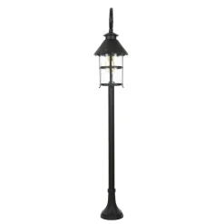 SU-MA Rustikale Außenlampe Schwarz 116cm regenfest E27< Metall Lampen|Rustikale Lampen