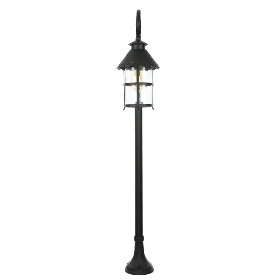 SU-MA Rustikale Außenlampe Schwarz 116cm regenfest E27< Metall Lampen|Rustikale Lampen