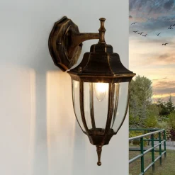 Rustikale Lampen|Rustikale Außenleuchten*Easylight Rustikale Außenleuchte in Schwarz Kupfer LYON