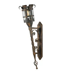 Easylight Rustikale Außenleuchte in Schwarz-Kupfer IP44 CASTLE< Rustikale Lampen|Rustikale Außenleuchten