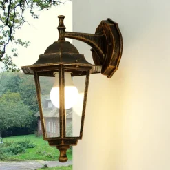 Rustikale Lampen|Rustikale Außenleuchten*Easylight Rustikale Außenleuchte PARIS Kupfer Antik IP44 E27