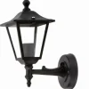 Lido Rustikale Außenleuchte Schwarz IP44 Aluminium E27< Außenleuchten Antik|Außenwandleuchten