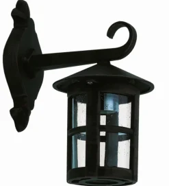 Außenleuchten Antik|Außenwandleuchten*Lido Rustikale Außenleuchte Wand Schwarz IP43 regengeschützt