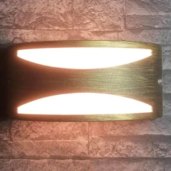 Außenwandleuchten|Moderne Lampen*Easylight Rustikale Außenwandleuchte in Antikgold halbrund